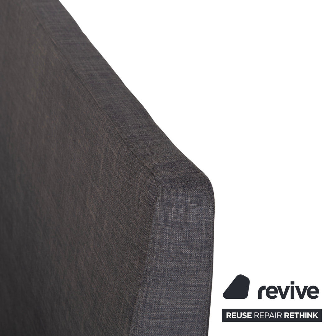 Hülsta fabric bed grey brown 180x200