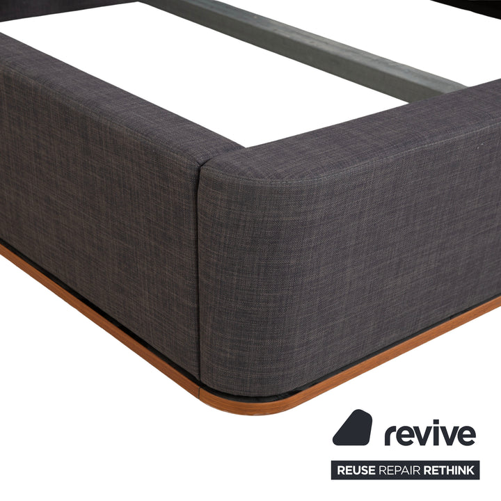 Hülsta fabric bed grey brown 180x200