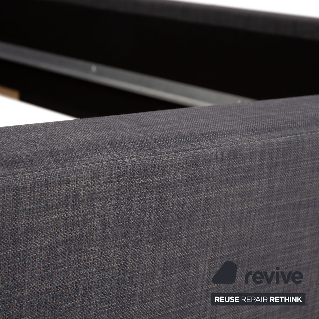 Hülsta Stoff Bett Grau Braun 180x200