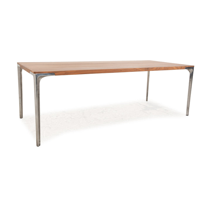 Hülsta T70 table à manger en bois noyau marron noix salle à manger 220 x 95 x 74 cm