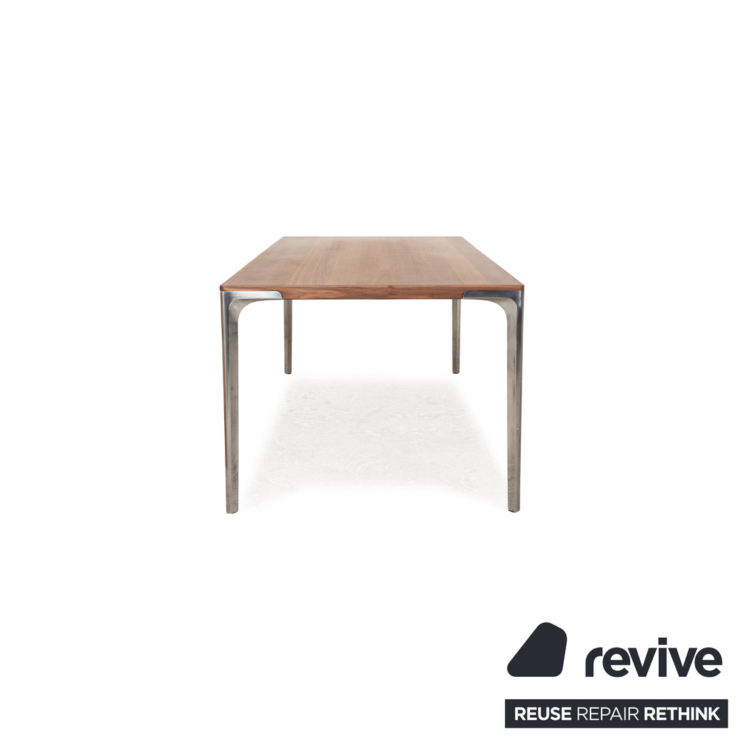 Hülsta T70 table à manger en bois noyau marron noix salle à manger 220 x 95 x 74 cm