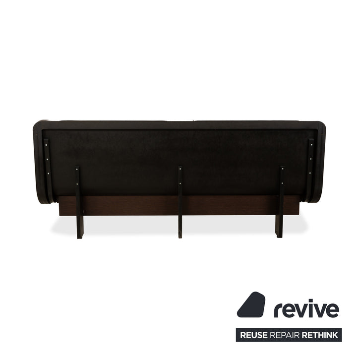 Hülsta Tamis Holz Leder Bett Dunkelbraun 160x200 Nachttische
