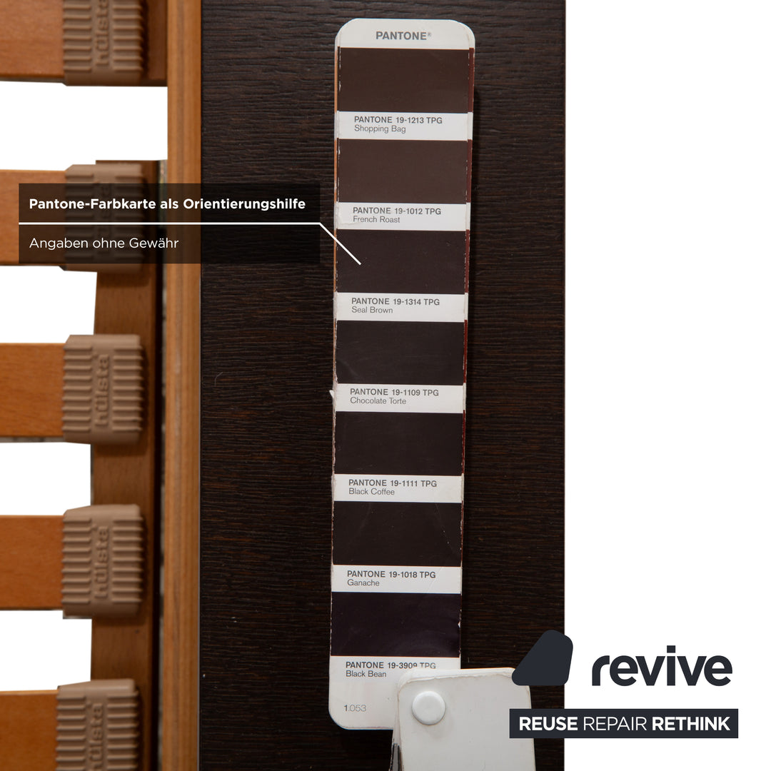 Hülsta Tamis Holz Leder Bett Dunkelbraun Rot 180x200