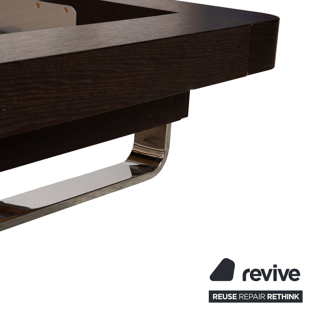 Lit Hülsta Tamis Wood Leather Noir Rouge 180 x 200