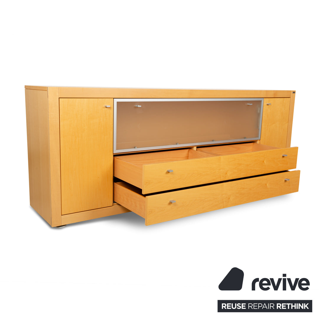 Buffet Hülsta Xelo en bois et verre marron