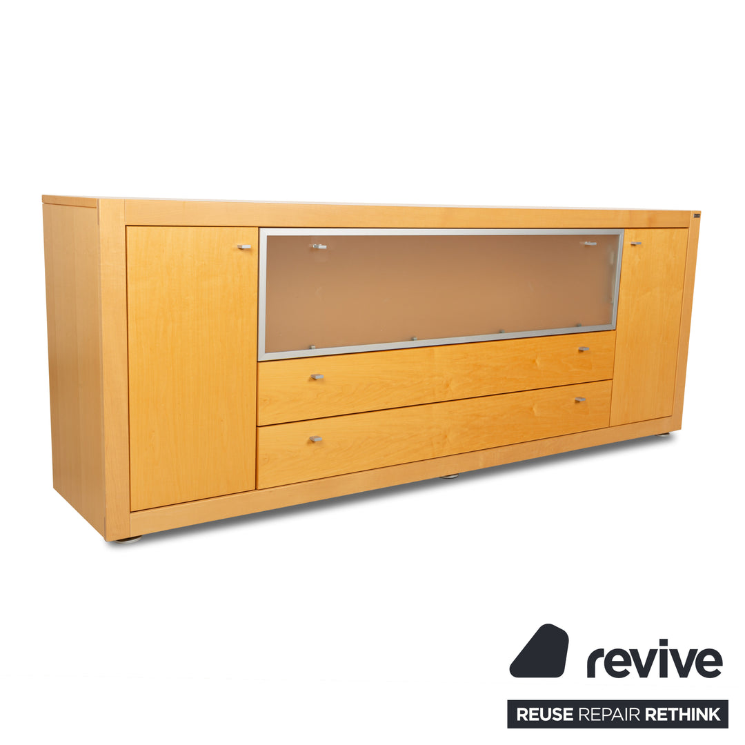 Buffet Hülsta Xelo en bois et verre marron