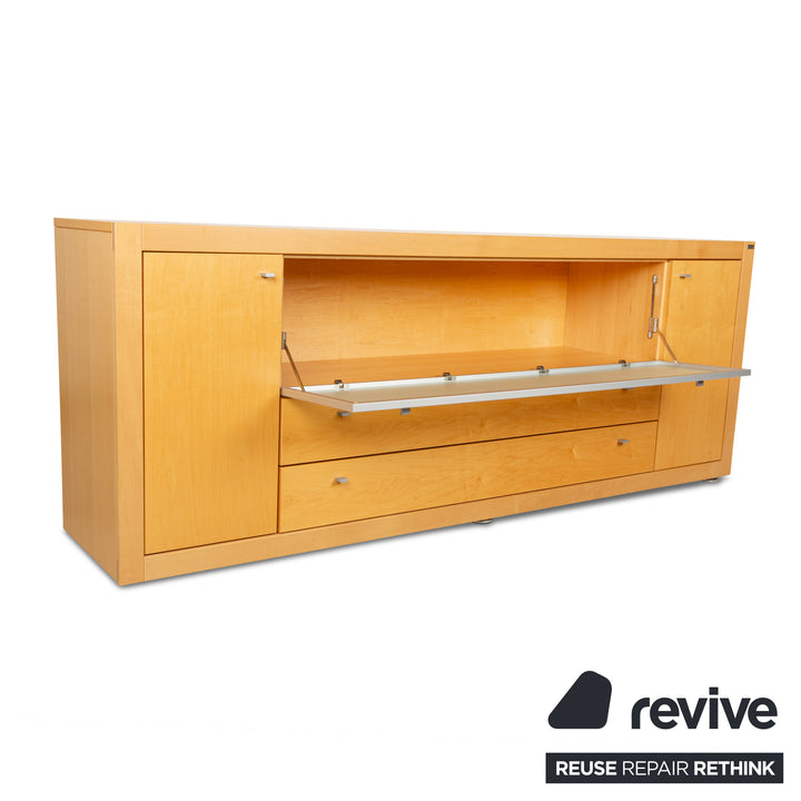 Buffet Hülsta Xelo en bois et verre marron