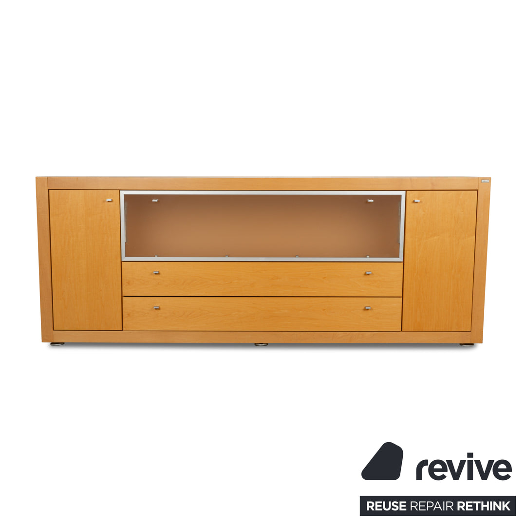 Buffet Hülsta Xelo en bois et verre marron
