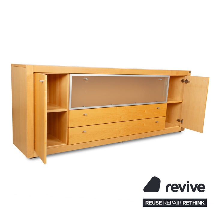 Buffet Hülsta Xelo en bois et verre marron