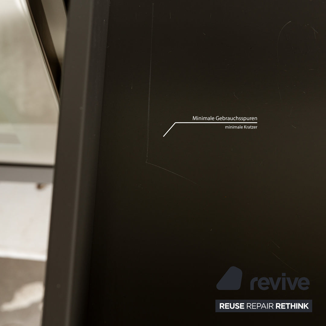 Hülsta Xelo Holz Glas Sideboard Weiß Grau Glas Schubladen Vitrine Mediaboard