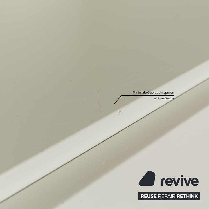 Hülsta Xelo Holz Glas Sideboard Weiß Grau Glas Schubladen Vitrine Mediaboard