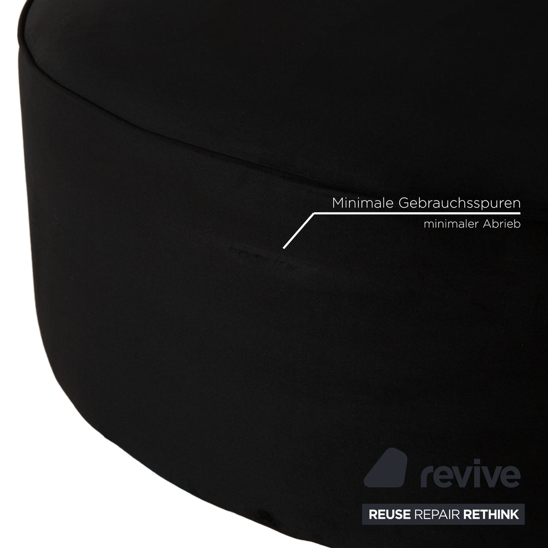 IconX STUDIOS Belagio velvet fabric corner sofa black chaise longue right