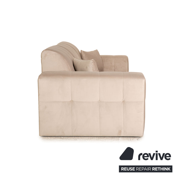 IconX STUDIOS Bloom Samt Stoff Viersitzer Beige Sofa Couch