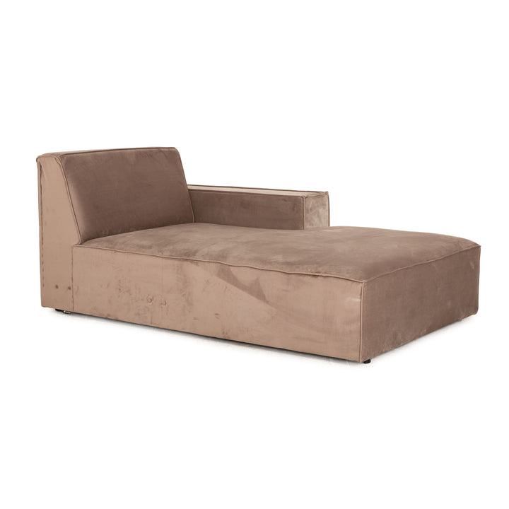 IconX STUDIOS Hedera Velvet Fabric Two Seater Beige Daybed