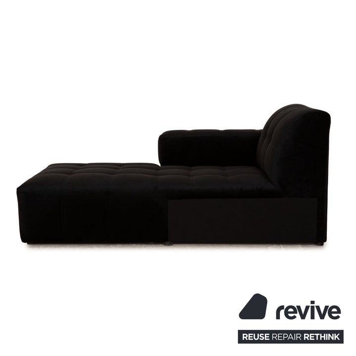 IconX STUDIOS Switzerland Bloom Velvet Fabric Lounger Recamiere Daybed Black Daybed Lounger