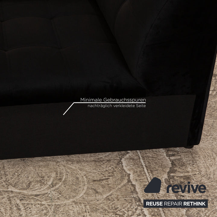 IconX STUDIOS Switzerland Bloom Velvet Fabric Lounger Recamiere Daybed Black Daybed Lounger