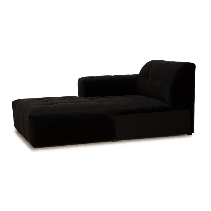 IconX STUDIOS Switzerland Bloom Velvet Fabric Lounger Recamiere Daybed Black Daybed Lounger