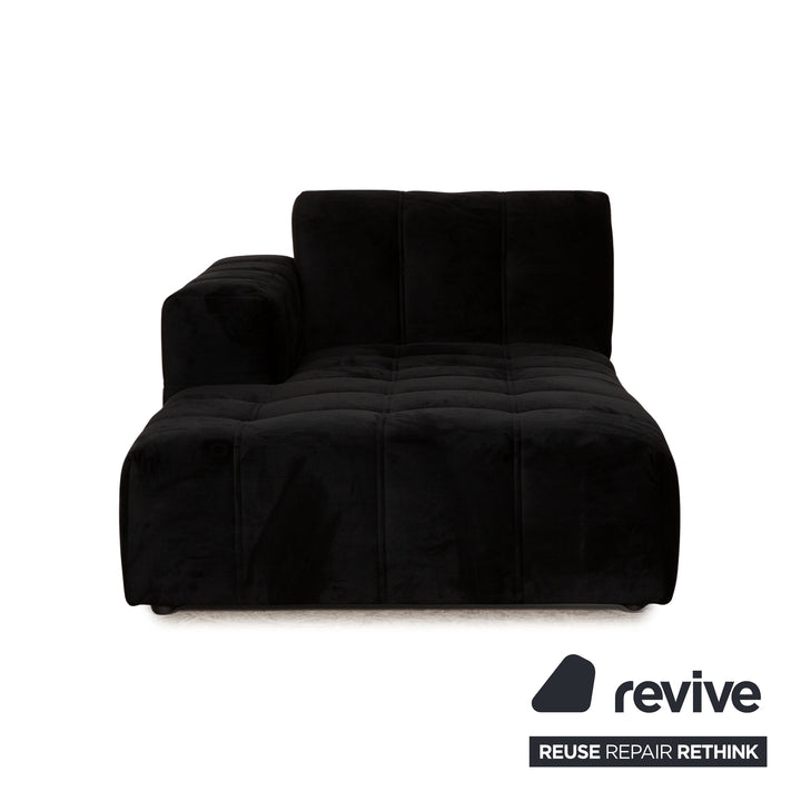 IconX STUDIOS Switzerland Bloom Velvet Fabric Lounger Recamiere Daybed Black Daybed Lounger