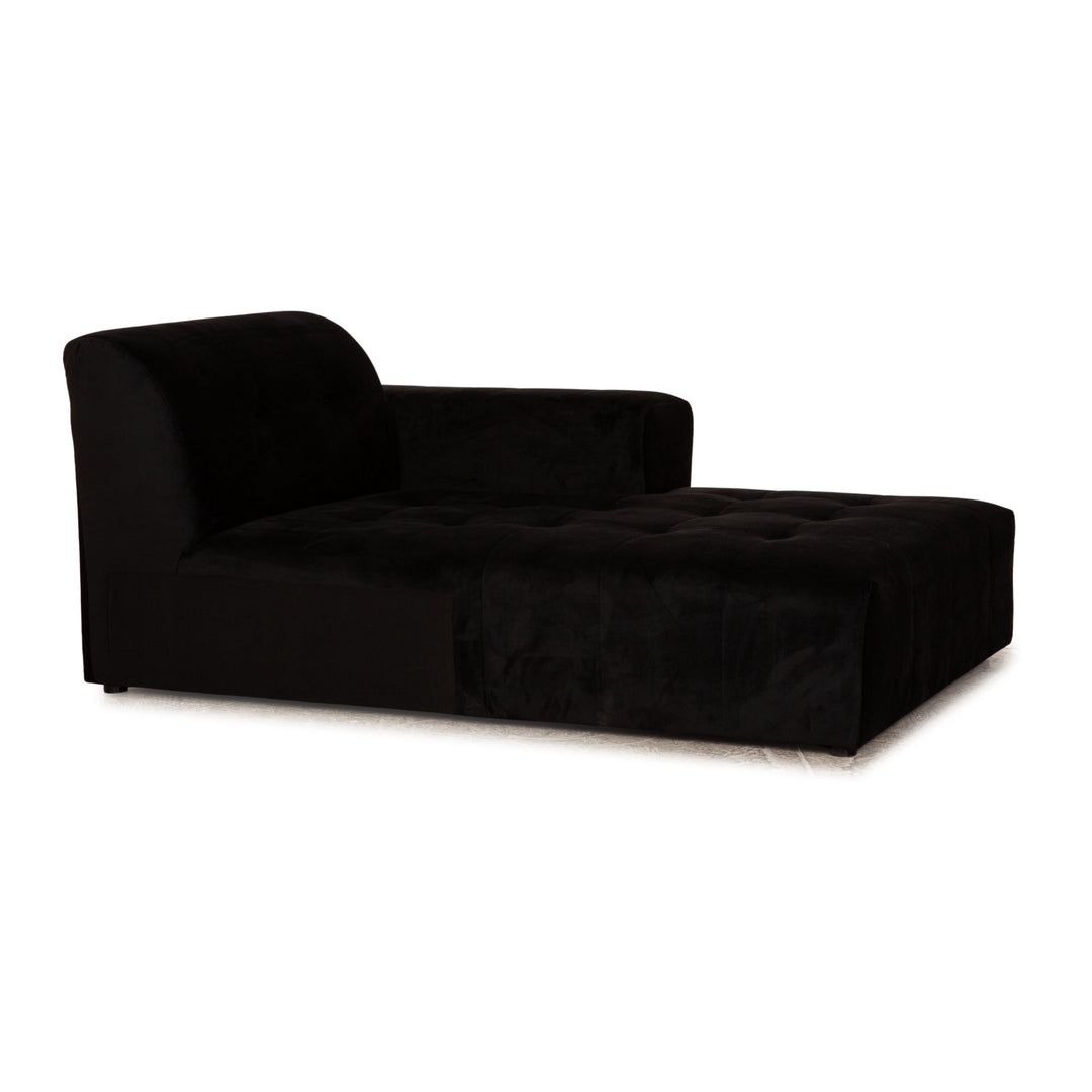 IconX STUDIOS Switzerland Bloom Velvet Fabric Lounger Recamiere Daybed Black Daybed Lounger
