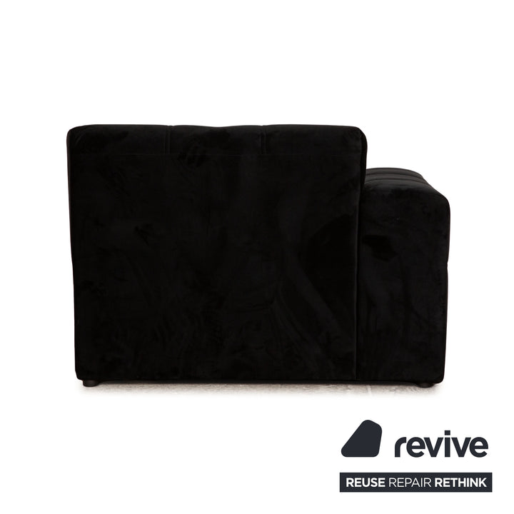 IconX STUDIOS Switzerland Bloom Velvet Fabric Lounger Recamiere Daybed Black Daybed Lounger