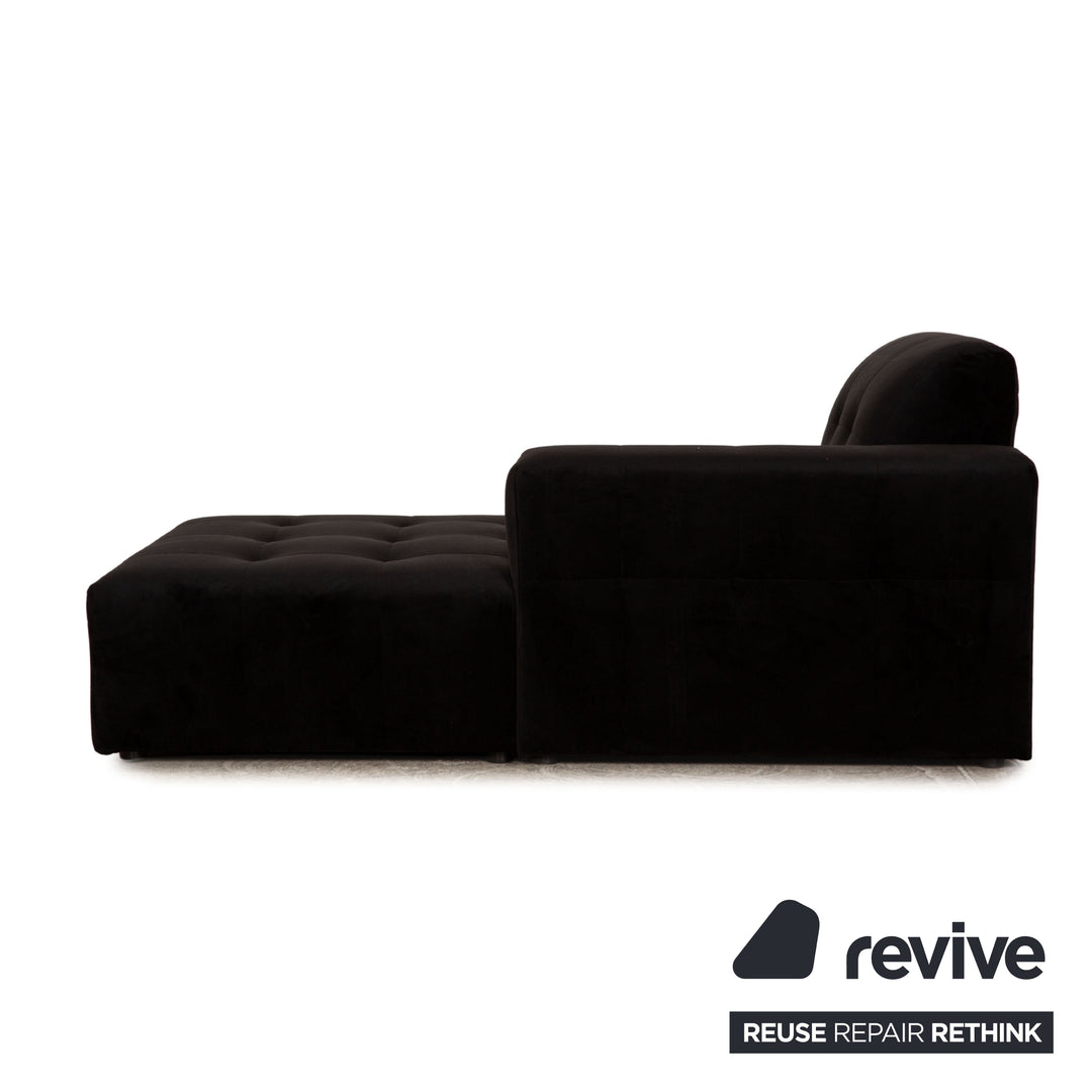 IconX STUDIOS Switzerland Bloom Velvet Fabric Lounger Recamiere Daybed Black Daybed Lounger