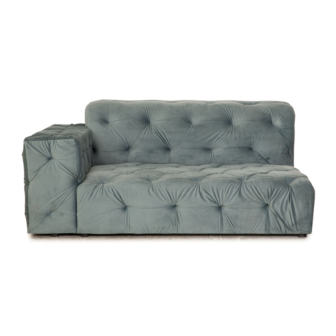 IconX STUDIOS Chaise longue en tissu velours Venus Bleu