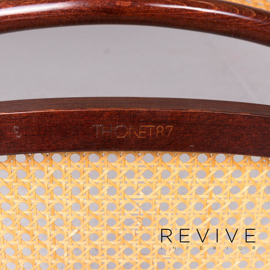 Thonet S32 Holz Stuhl Beige Metall #11968