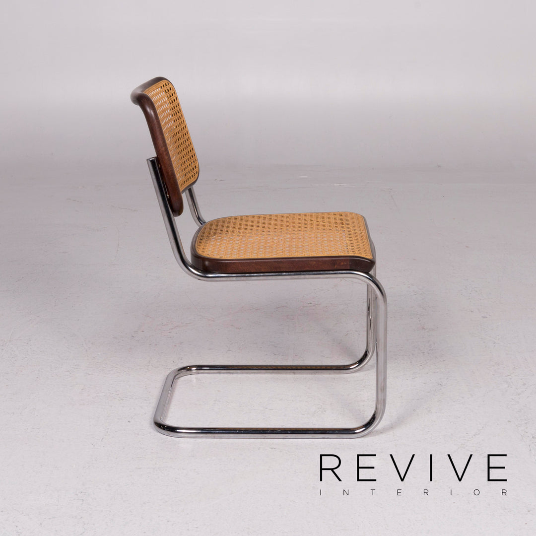 Thonet S32 Holz Stuhl Beige Metall #11968