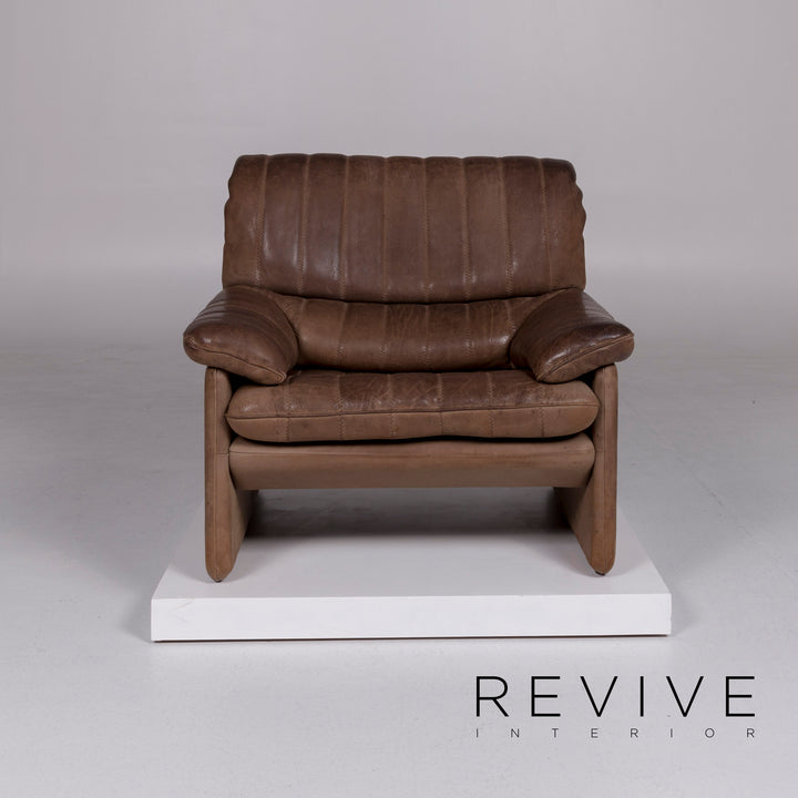 de Sede ds 86 Designer Leder Sofa Garnitur Braun Dreisitzer Sessel #10449