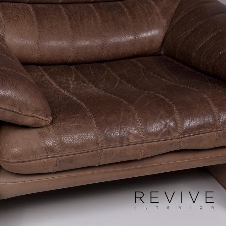 de Sede ds 86 Designer Leder Sofa Garnitur Braun Dreisitzer Sessel #10449