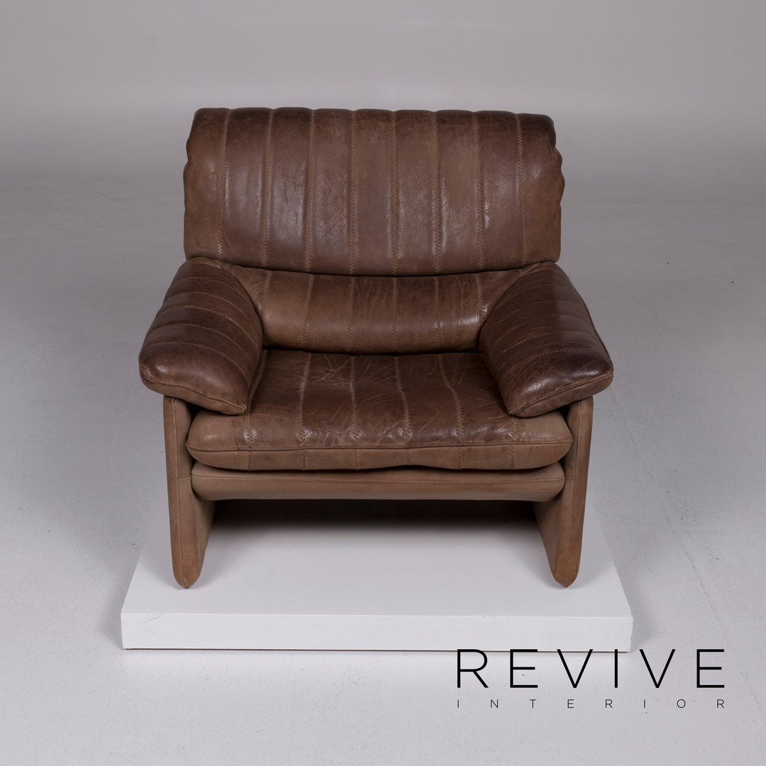 de Sede ds 86 Designer Leder Sofa Garnitur Braun Dreisitzer Sessel #10449