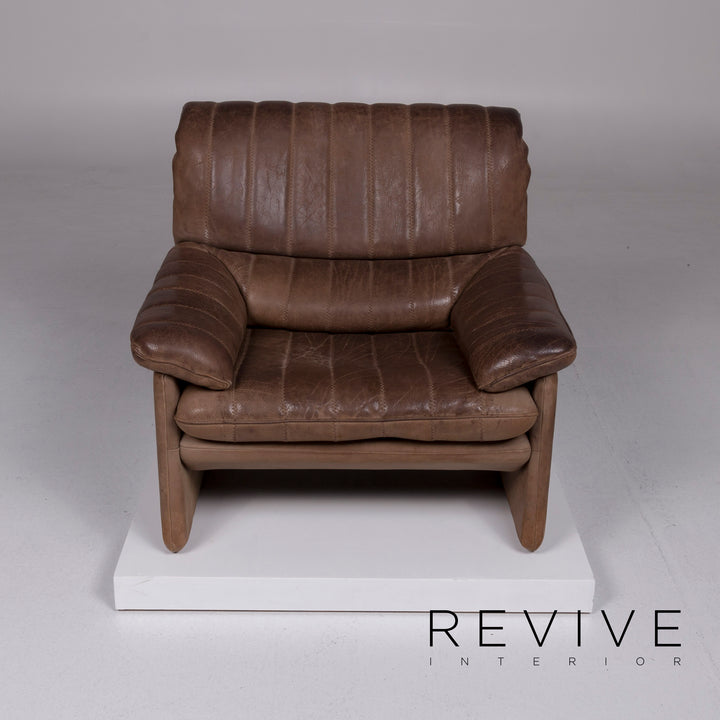 de Sede ds 86 Designer Leder Sofa Garnitur Braun Dreisitzer Sessel #10449