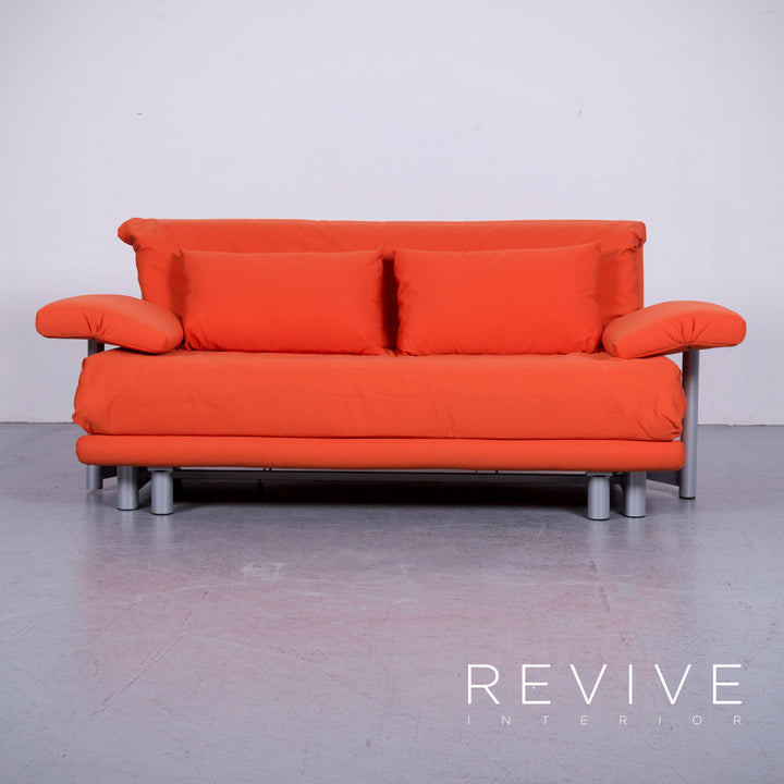 Ligne Roset Multy Designer Stoff Sofa Orange Couch Schlafsofa Funktion inkl. Armlehnen