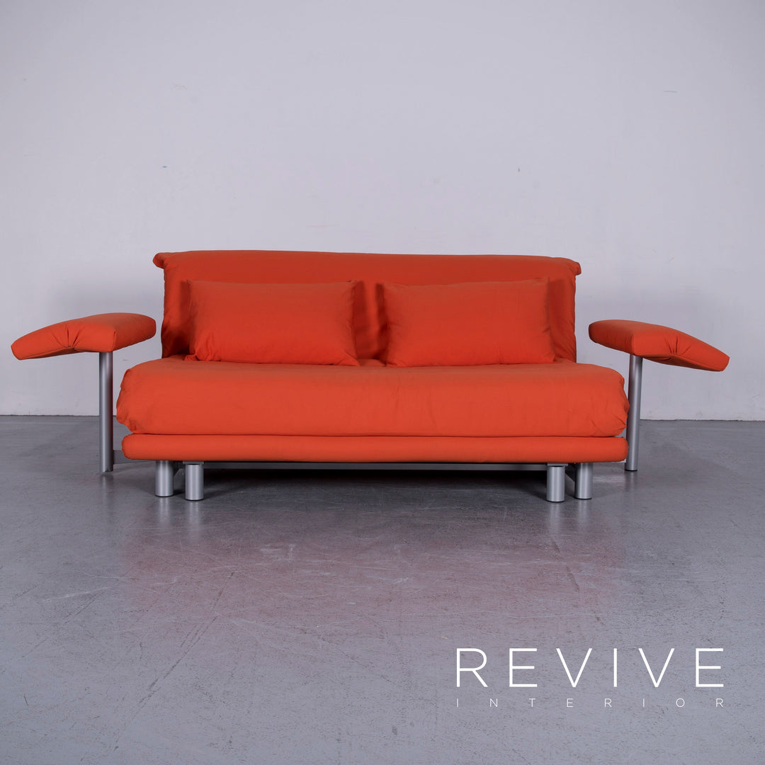 Ligne Roset Multy Designer Stoff Sofa Orange Couch Schlafsofa Funktion inkl. Armlehnen