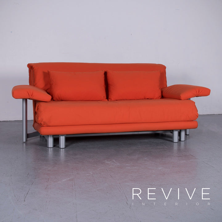 Ligne Roset Multy Designer Stoff Sofa Orange Couch Schlafsofa Funktion inkl. Armlehnen