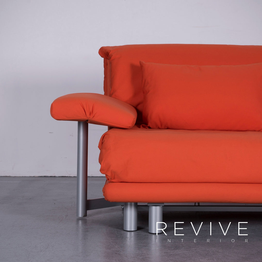Ligne Roset Multy Designer Stoff Sofa Orange Couch Schlafsofa Funktion inkl. Armlehnen
