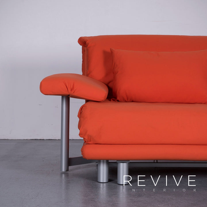 Ligne Roset Multy Designer Stoff Sofa Orange Couch Schlafsofa Funktion inkl. Armlehnen