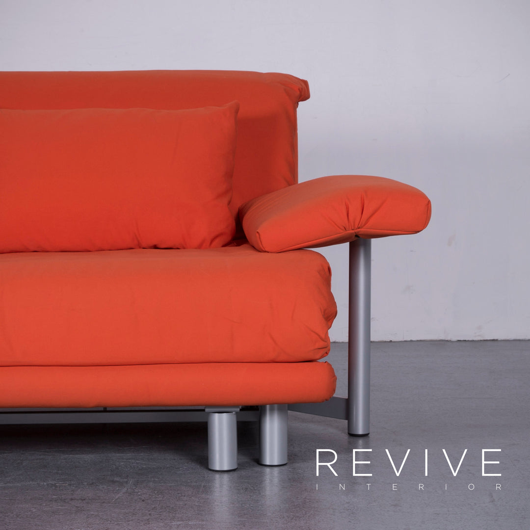 Ligne Roset Multy Designer Stoff Sofa Orange Couch Schlafsofa Funktion inkl. Armlehnen