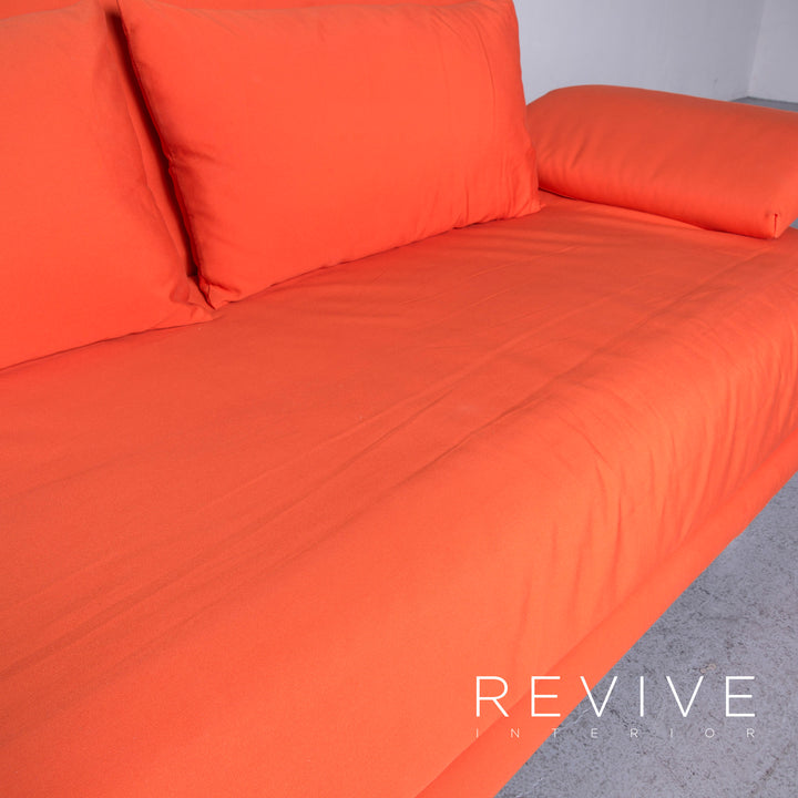 Ligne Roset Multy Designer Stoff Sofa Orange Couch Schlafsofa Funktion inkl. Armlehnen
