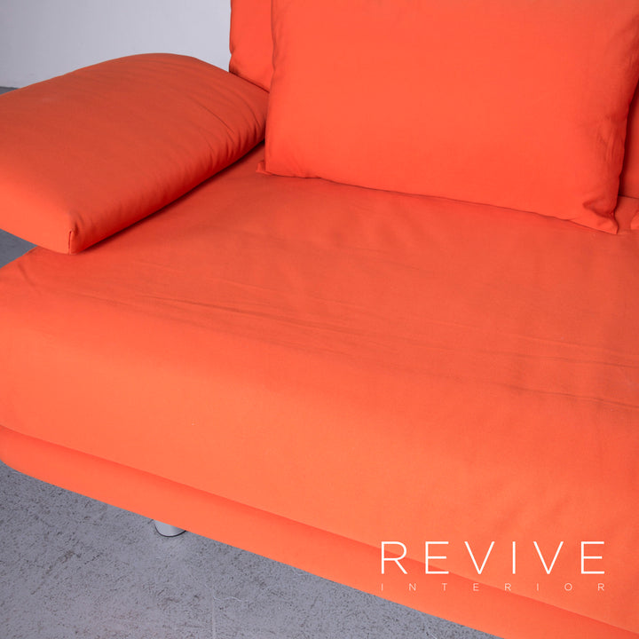 Ligne Roset Multy Designer Stoff Sofa Orange Couch Schlafsofa Funktion inkl. Armlehnen