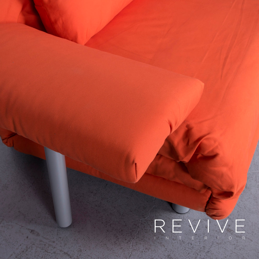 Ligne Roset Multy Designer Stoff Sofa Orange Couch Schlafsofa Funktion inkl. Armlehnen