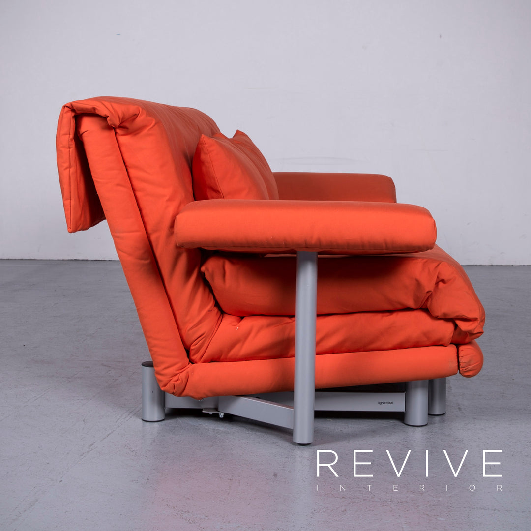 Ligne Roset Multy Designer Stoff Sofa Orange Couch Schlafsofa Funktion inkl. Armlehnen