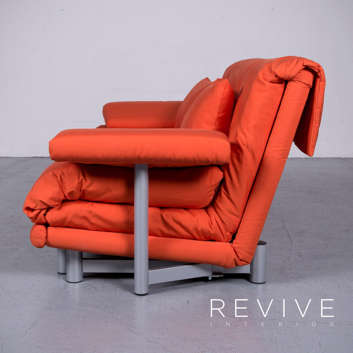 Ligne Roset Multy Designer Stoff Sofa Orange Couch Schlafsofa Funktion inkl. Armlehnen