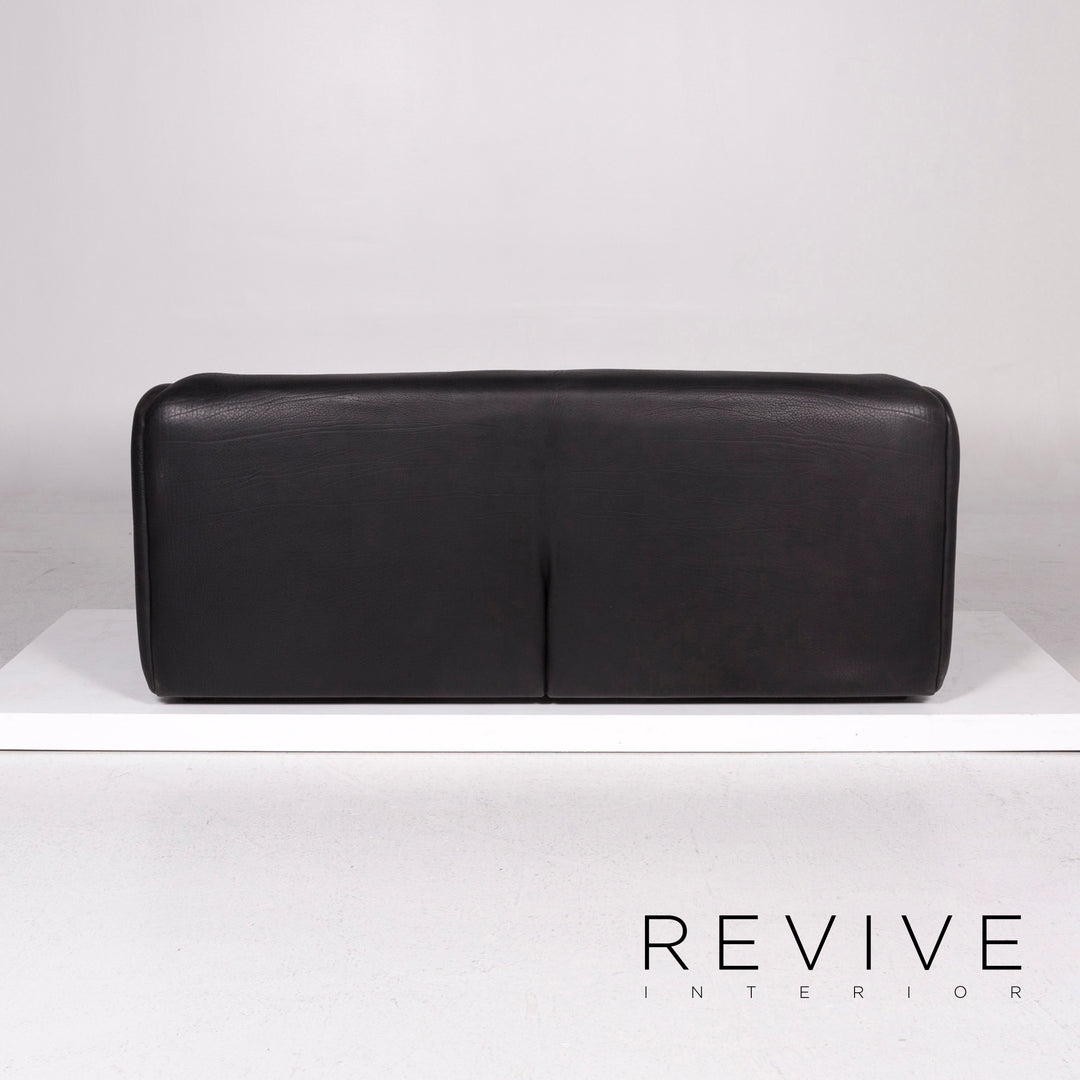 de Sede DS 47 leather sofa black two-seater function couch #12100