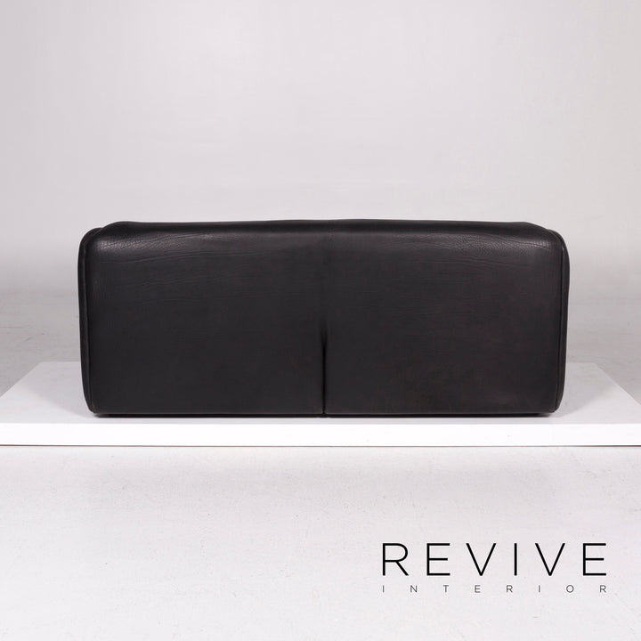 de Sede DS 47 leather sofa black two-seater function couch #12100