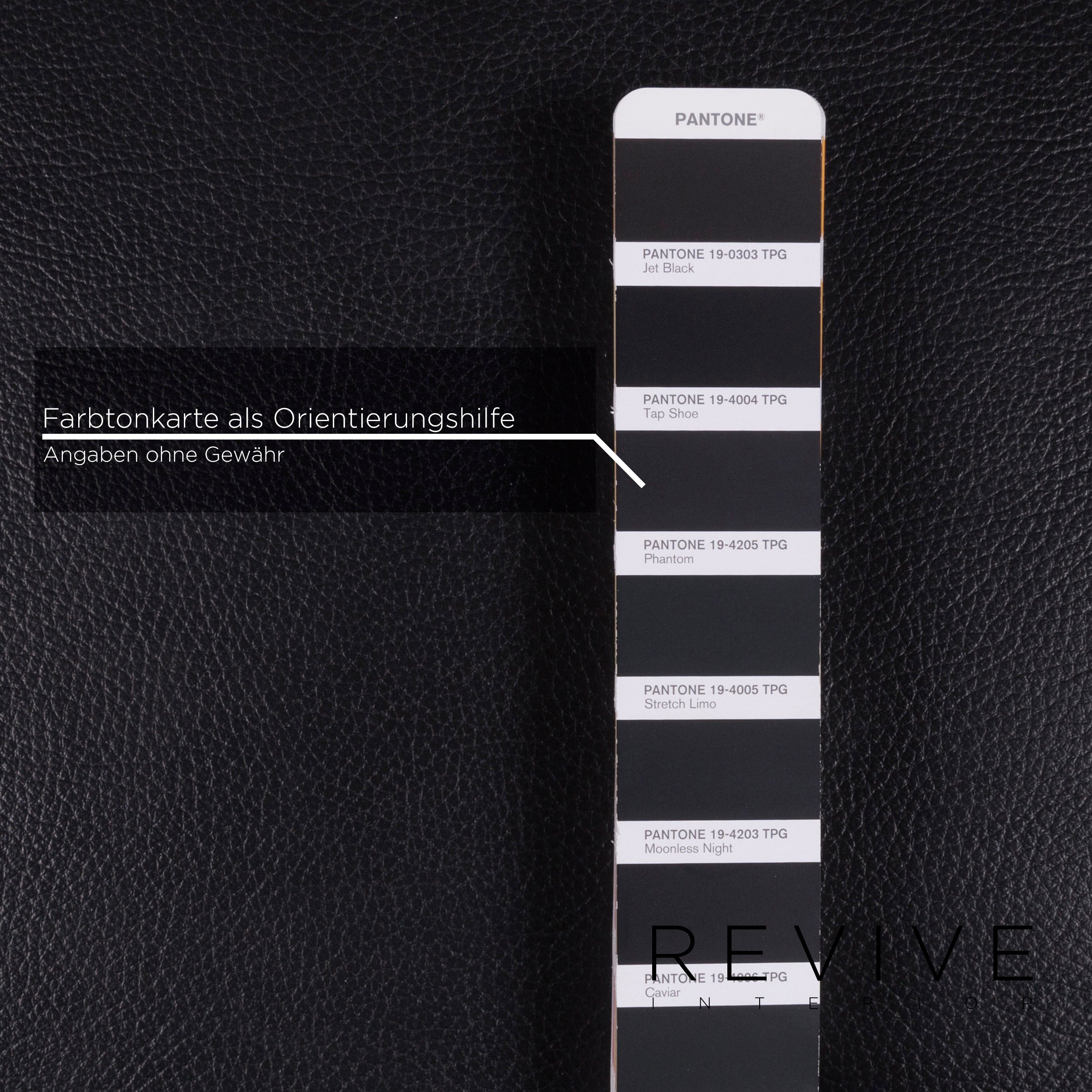 Canapé deux places Brühl Roro Medium en cuir noir avec fonction manuelle