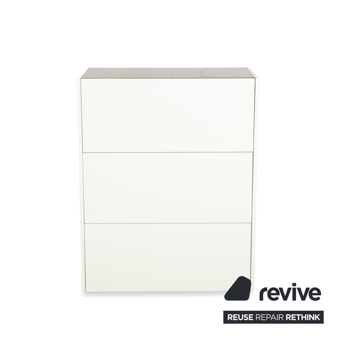 Interlübke Cube 2x Buffet Bois Blanc Commode