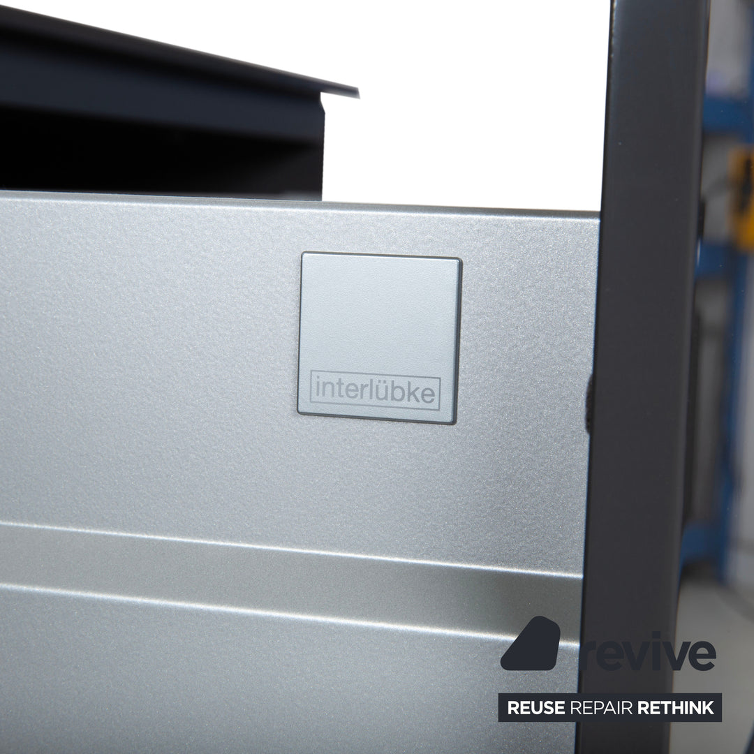 Interlübke Cube Change Sideboard Wood Grey Anthracite High Gloss