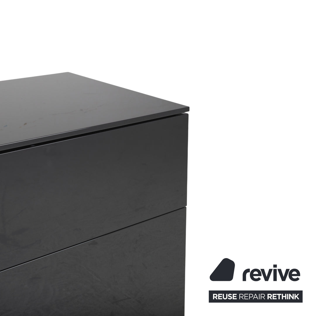 Interlübke Cube Change Sideboard Wood Grey Anthracite High Gloss