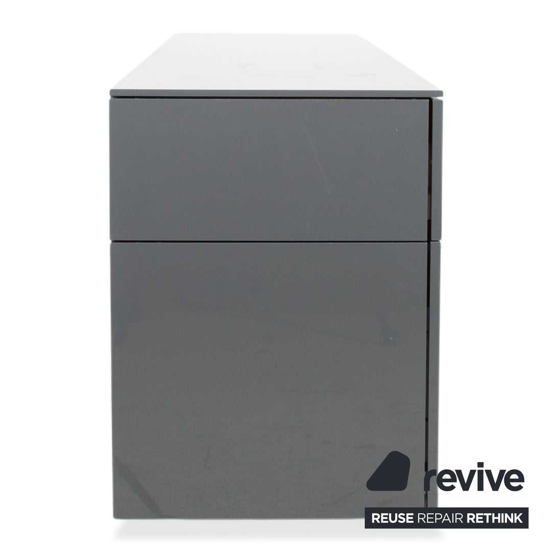 Interlübke Cube Change Sideboard Wood Grey Anthracite High Gloss